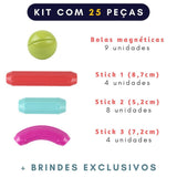 MagneticSticks®️ - Brinquedo Educacional Infantil Mais Premiado do Mundo + Brinde Exclusivo [40% OFF] - O auge