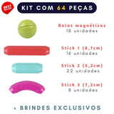 MagneticSticks®️ - Brinquedo Educacional Infantil Mais Premiado do Mundo + Brinde Exclusivo [40% OFF] - O auge